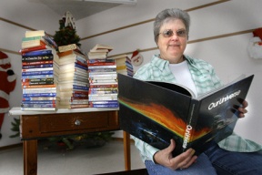Hansville Resident Lynn Hicks was honored recently for her stewardship of projects in Hansville. Her favorite project is her work with the book drive.