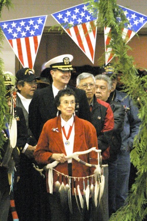 Marjorie Napoleon who served in the Womens Army Corps of Engineers and Bruce Deshotel