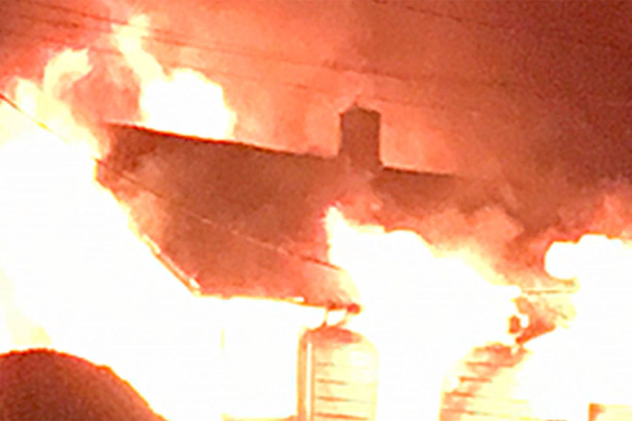 A fire on Perry Avenue Nov. 24 was allegedly set by the 21-year-old female resident using a propane torch.                                Photo courtesy of Bremerton Police Department