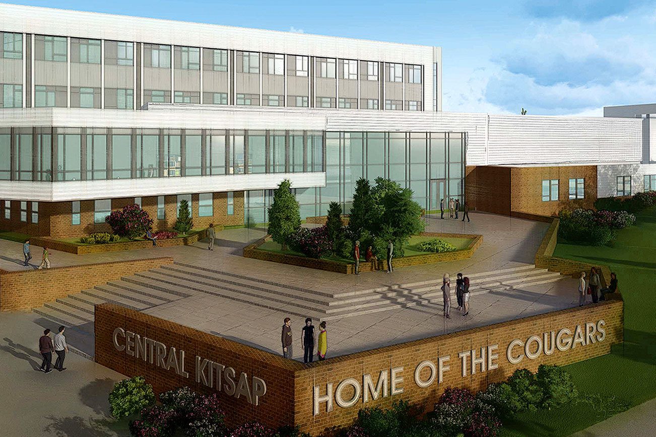 Concept art for the new Central Kitsap High School and Central Kitsap Middle School campus.                                Photo courtesy of Central Kitsap School District