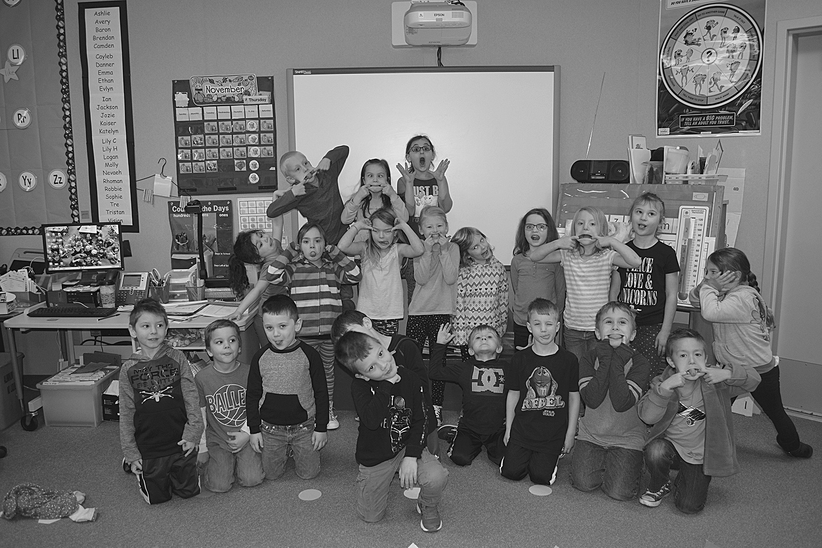 Sara Miller | Kitsap News Group                                Is Mrs. Georgeson’s kindergarten class naughty or nice? Only Santa knows for sure.