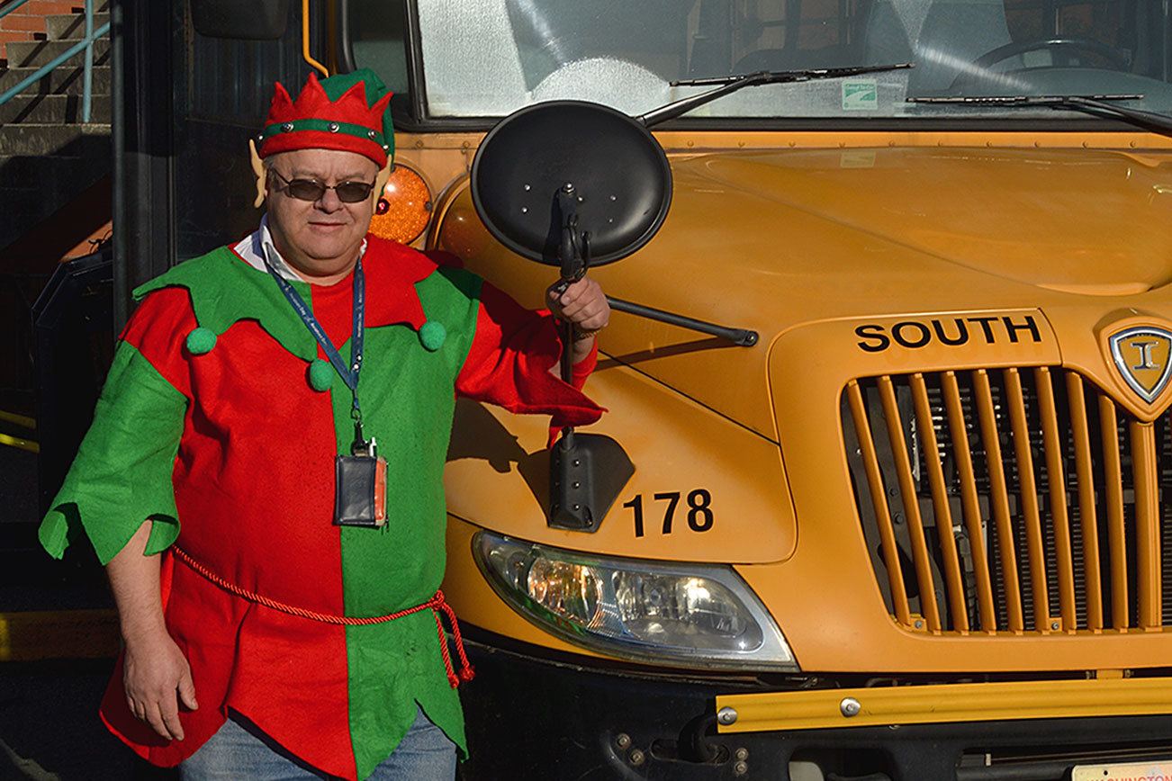 Santa Claus is coming to town – in a school bus
