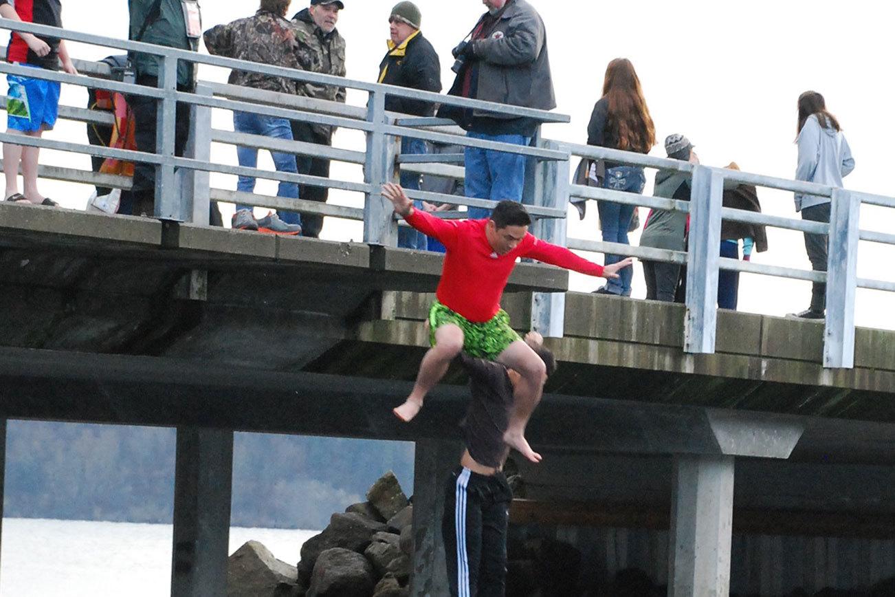 Taking the Polar Bear Plunge in Olalla