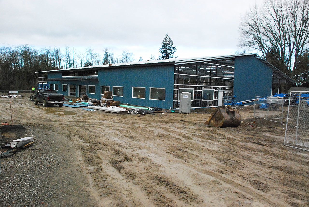 The $2 million St. Vincent de Paul building (viewed from Mitchell Road) is expected to be completed sometime in April.                                Bob Smith | Kitsap Daily News