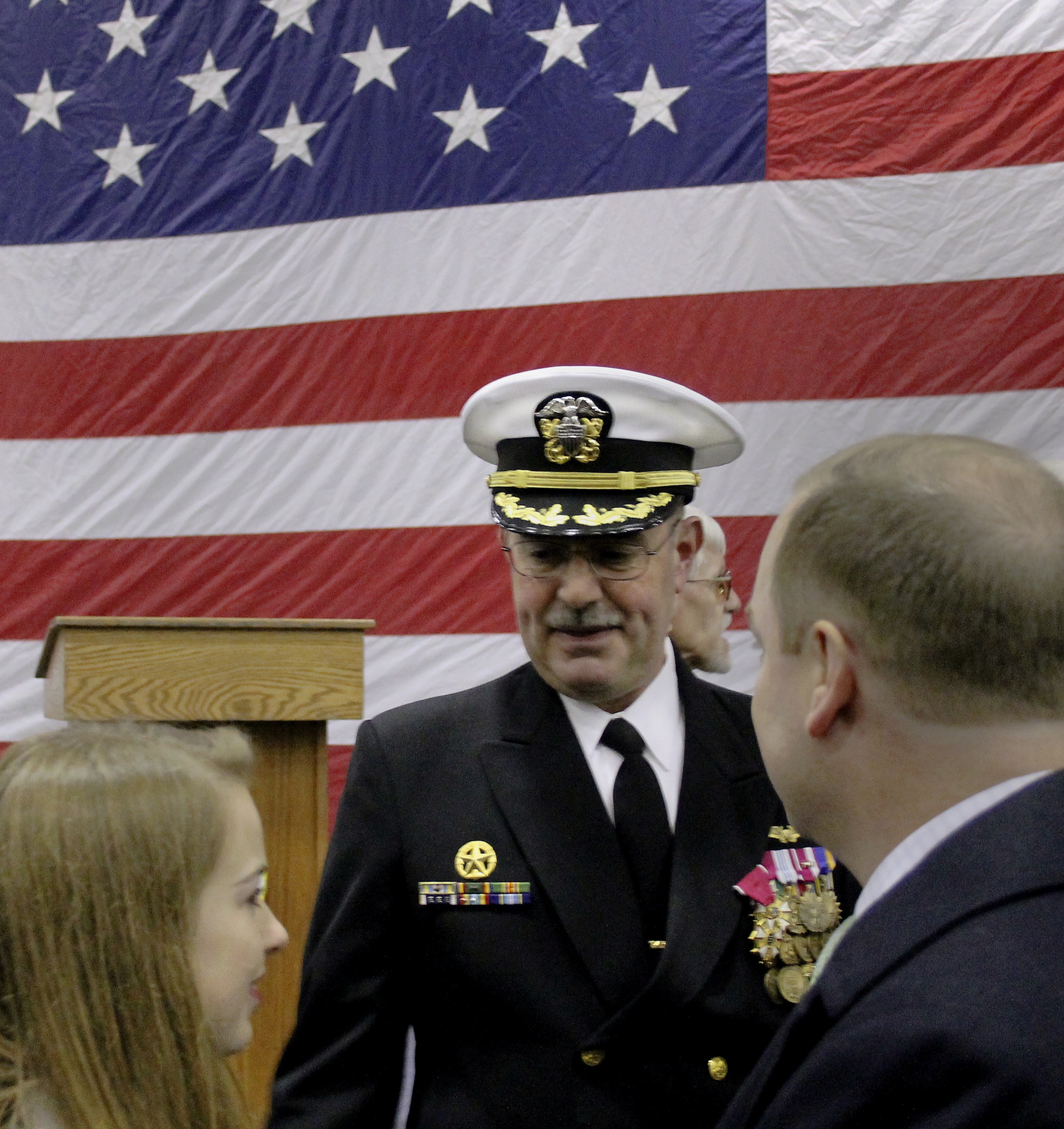 USS Nimitz change of command ceremony based on tradition, service and family