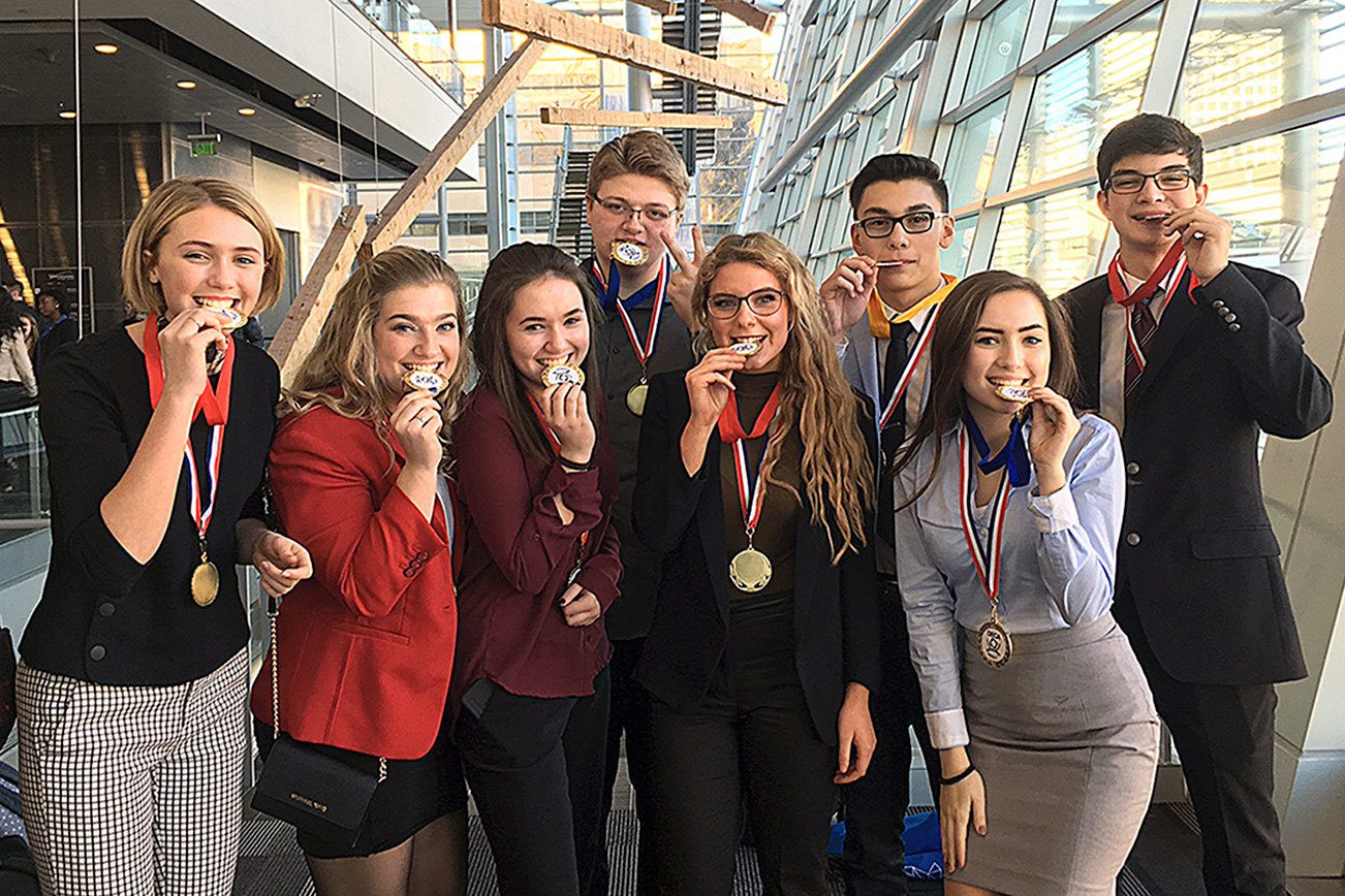 South Kitsap DECA students achieve success at area competition