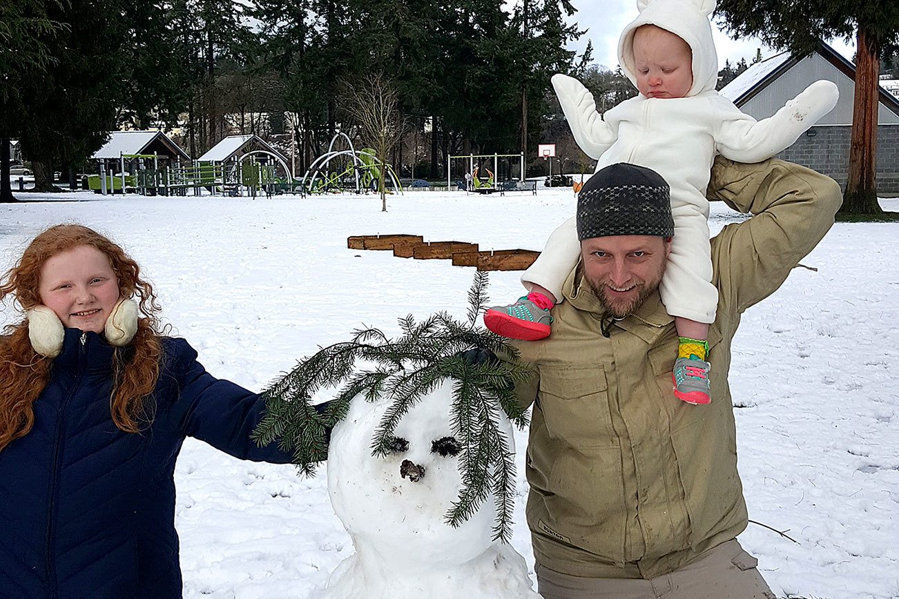 Snowballs, snowmen, snow angels — Kitsap has fun in the snow