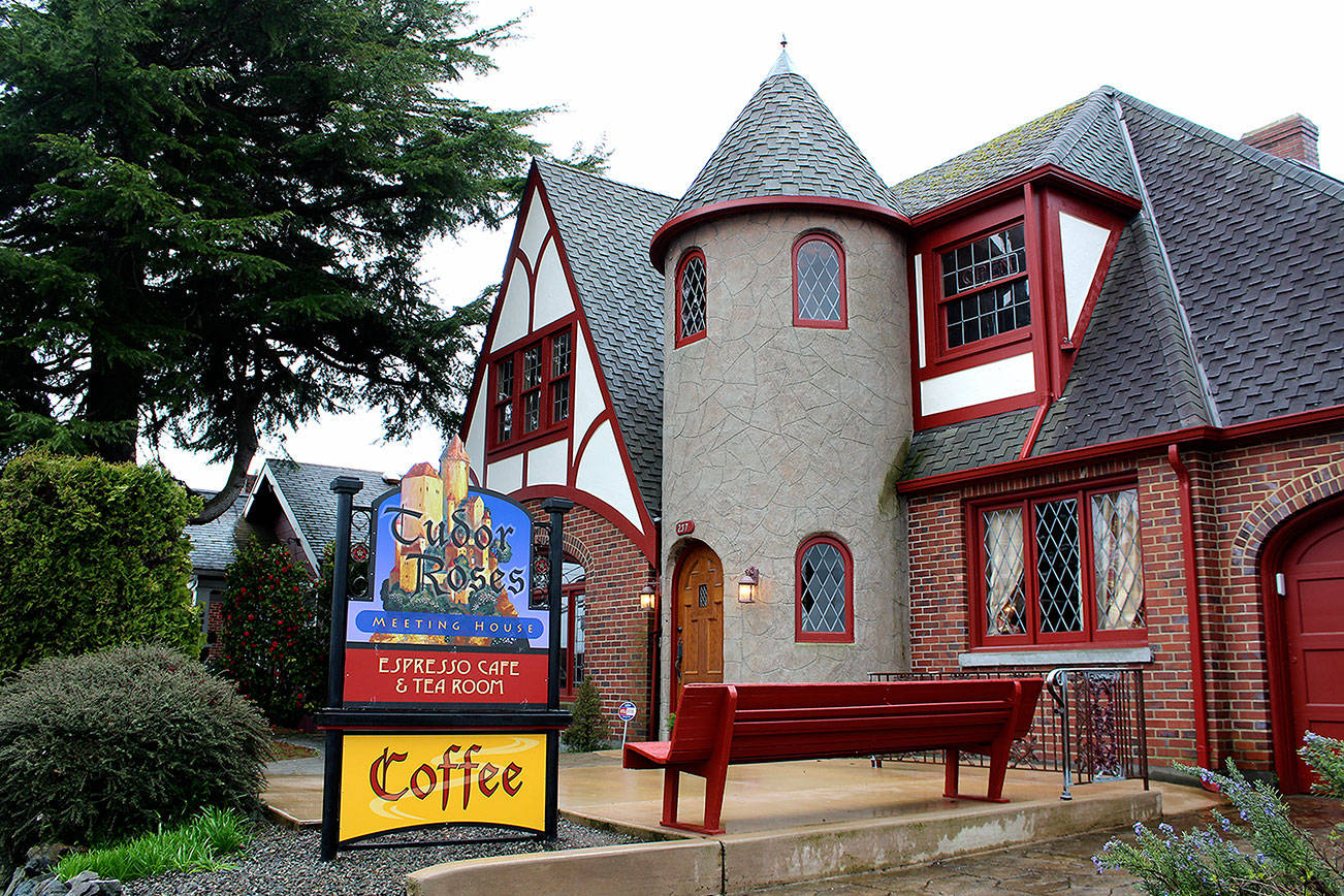 Tudor Roses Meeting House was built in 1936 and is registered as a historical site by the Kitsap Historical Society. The house reopened as a coffee shop March 27.                                Michelle Beahm / Kitsap News Group