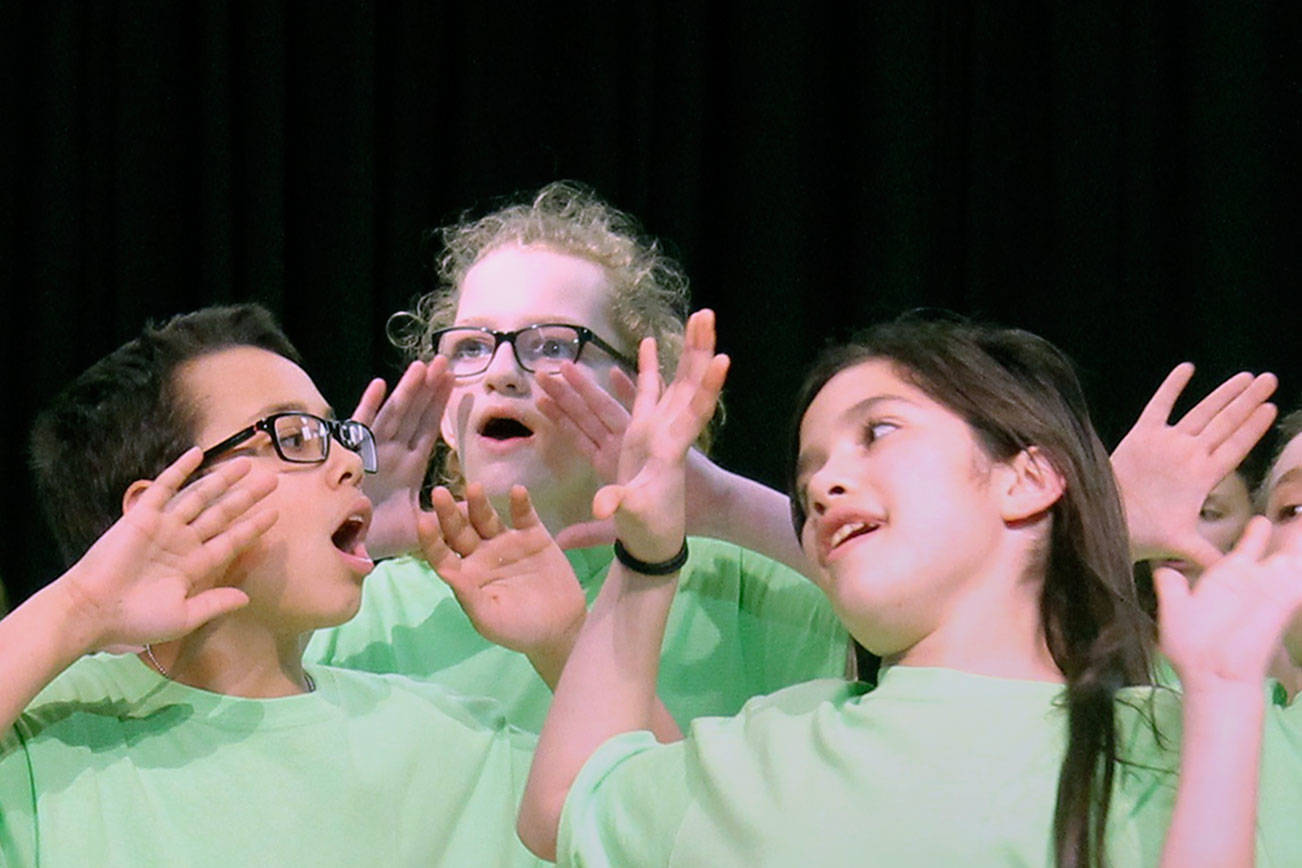 “Roar” dancers Avalon, Mackenzie, Miles.                                Terryl Asla/Kitsap News Group