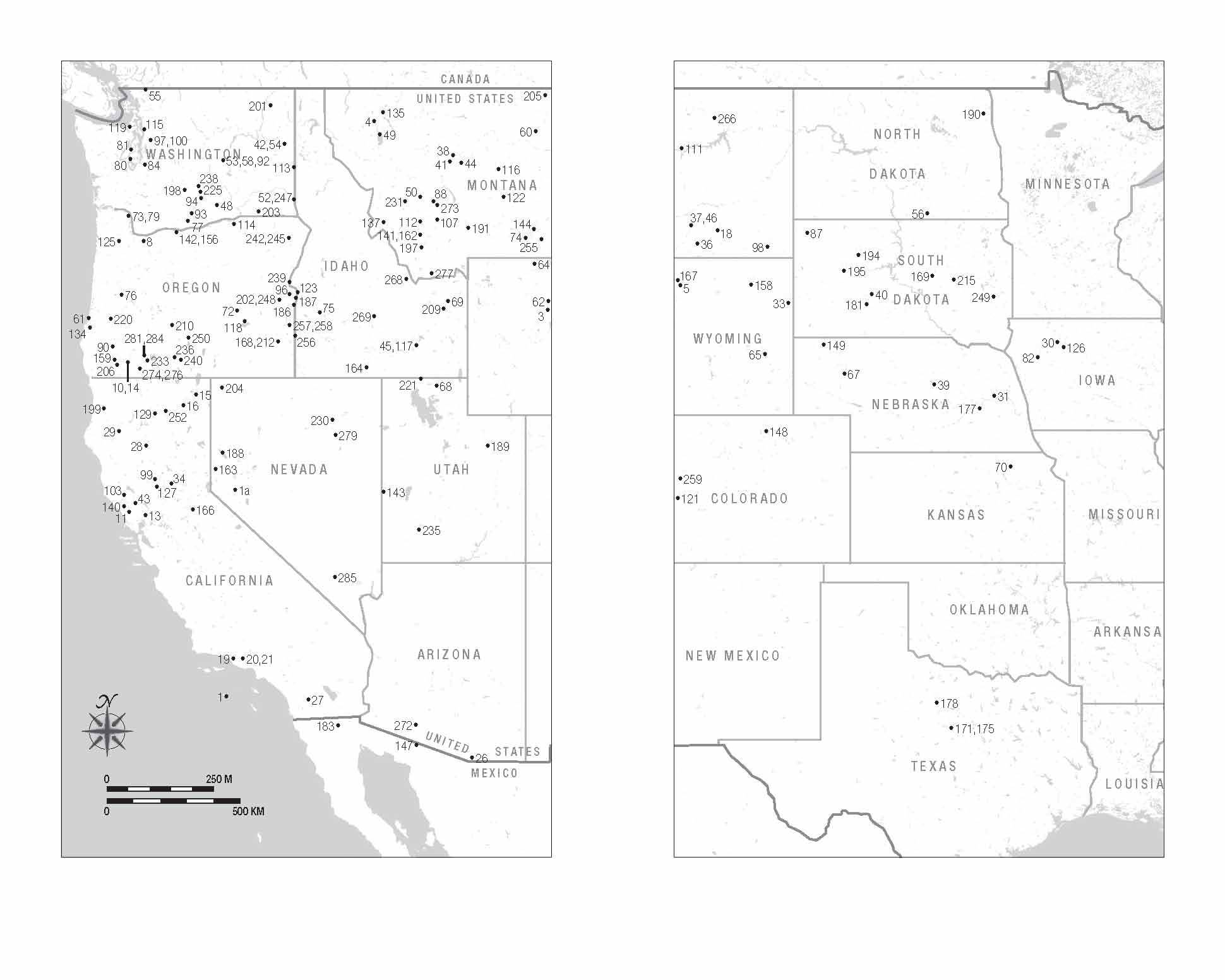Map of where Fu-Go fire balloon bombs landed.                                 Source: Ross Coen, University of Washington