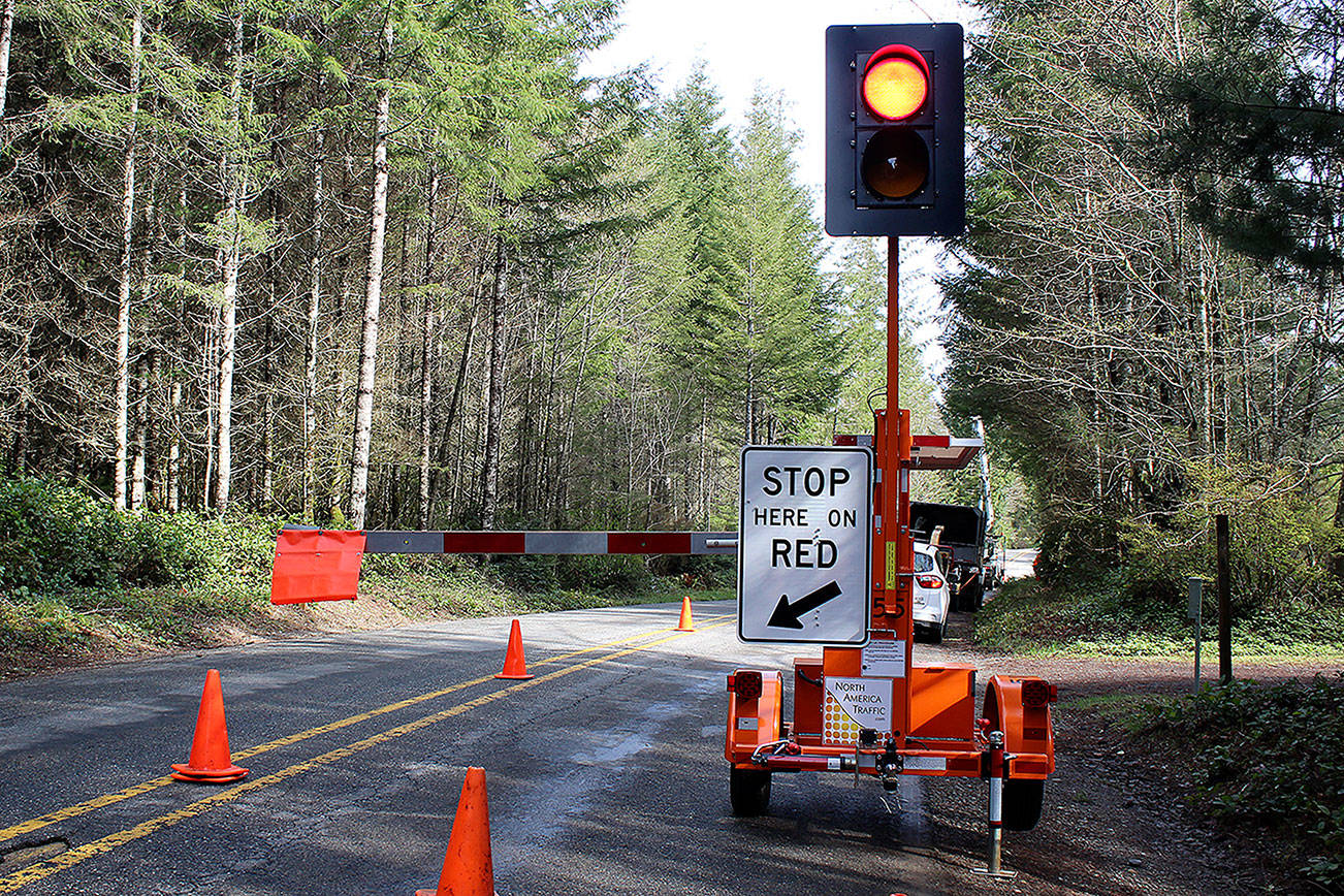 The Kitsap County Public Works Department purchased two automated flagger assistance devices for $34,000. The devices are supposed to increase safety for public works employees, and increase efficiency throughout the department.                                Michelle Beahm / Kitsap News Group