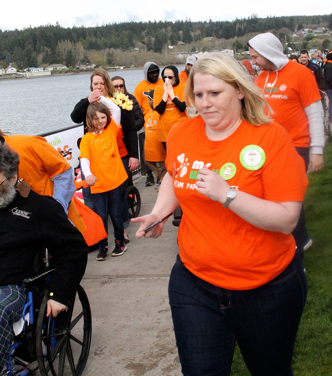 The 1.5-mile MS Walk: Poulsbo started at Muriel Iverson Williams Waterfront Park in downtown Poulsbo. MS Walk officials estimated there were some 300 walkers.(Terryl Asla/Kitsap News Group)