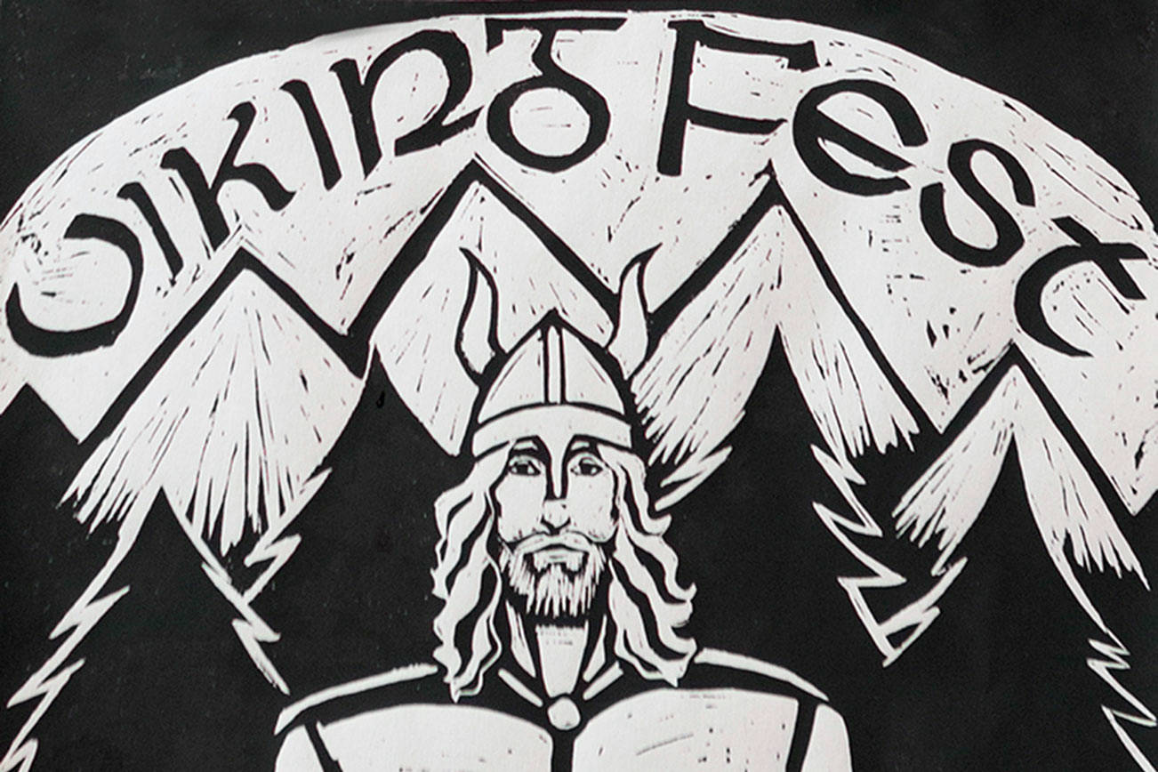 Detail from the 2017 Viking Fest logo designed by Keith Lyon of Northwest College of Art & Design.