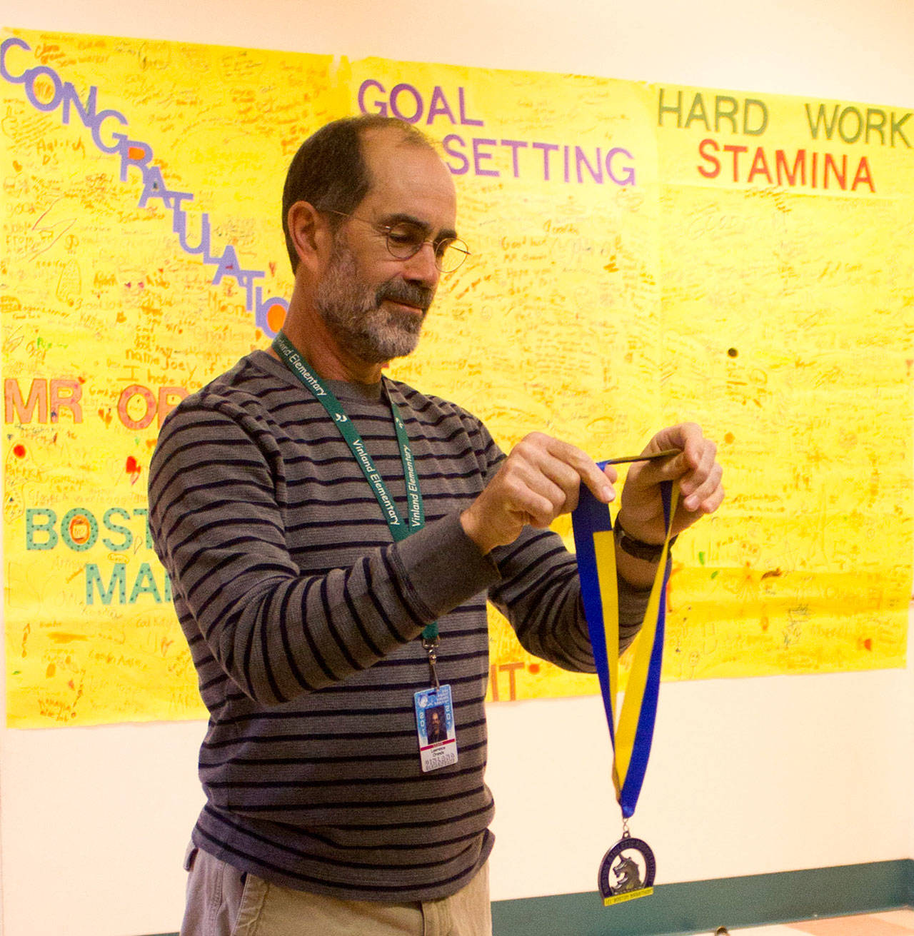‘The running makes the music’: Vinland music teacher runs the Boston Marathon
