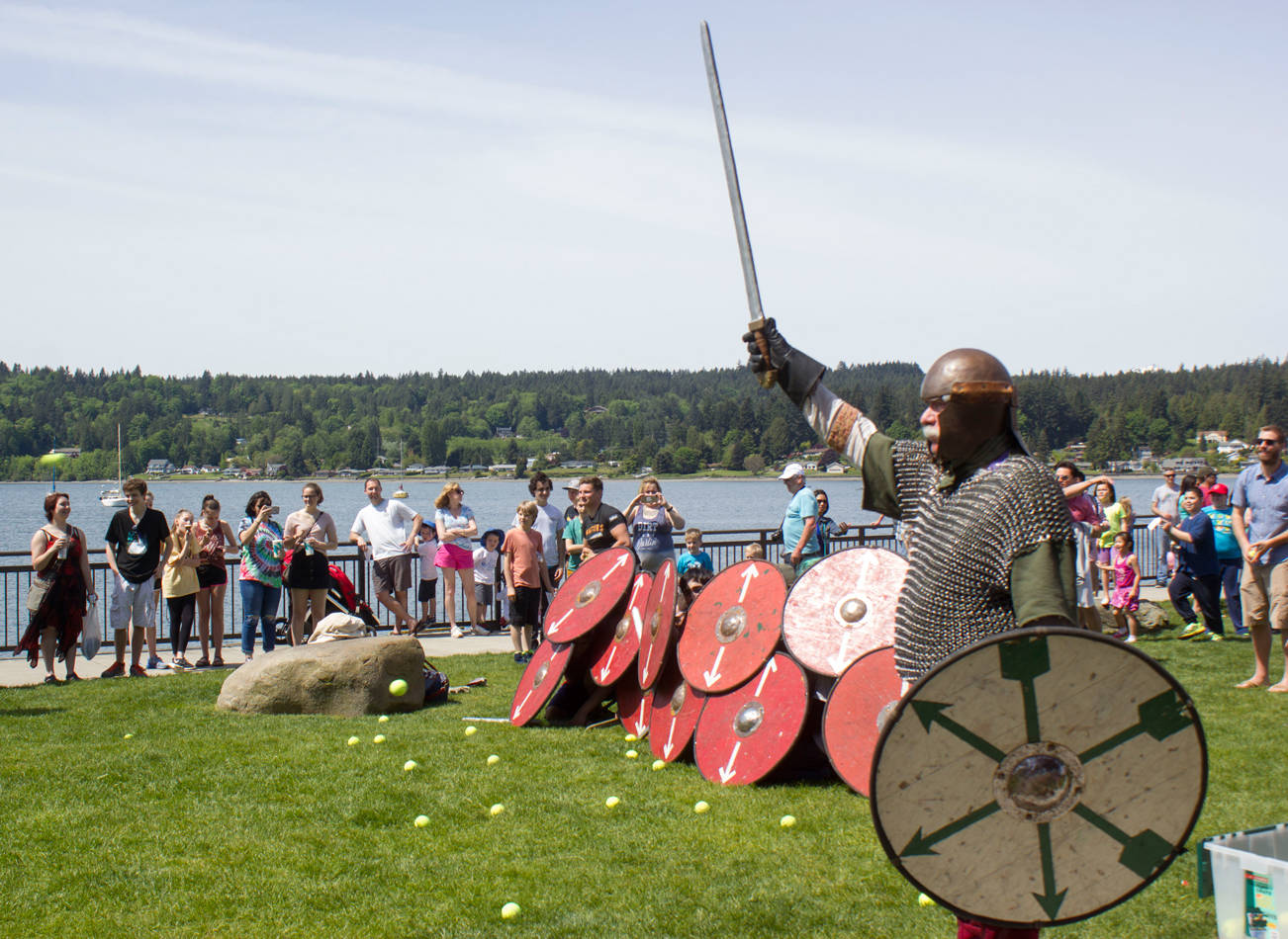 Shield wall at Viking Fest is a test of strength and mettle| Photo gallery