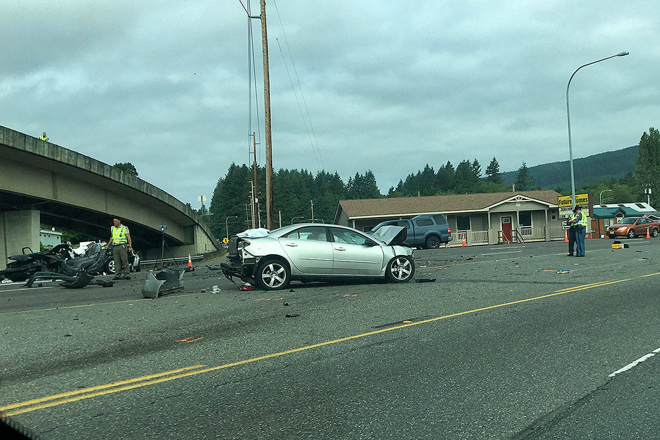 Multi-vehicle crash snarls traffic on Highway 16 in Gorst