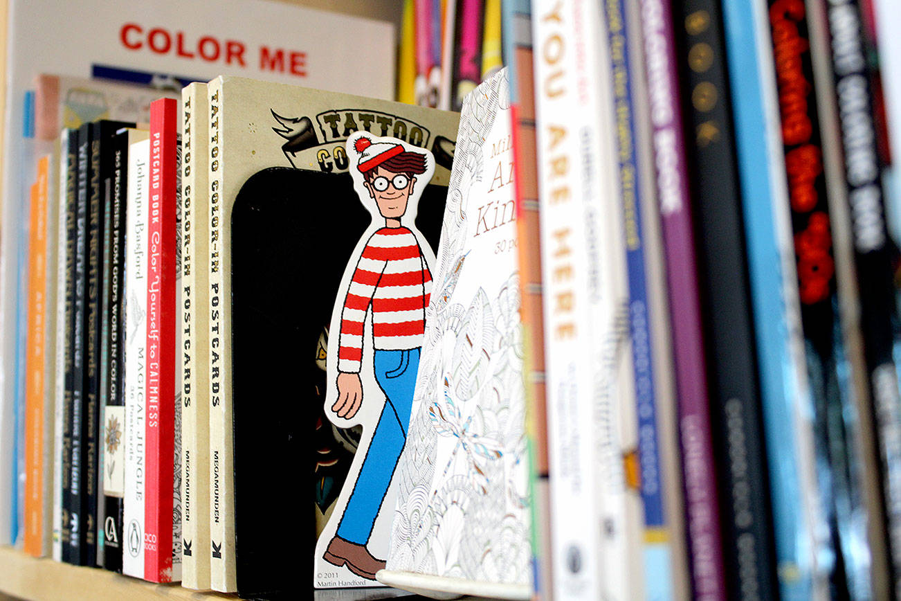 Waldo can be hidden anywhere in participating businesses, so long as he is mostly visible. Some stores will allow kids to rehide Waldo after they’ve found him (ask first), and some, like Liberty Bay Books, will change his location on a daily basis throughout the month of July.                                Michelle Beahm / Kitsap News Group
