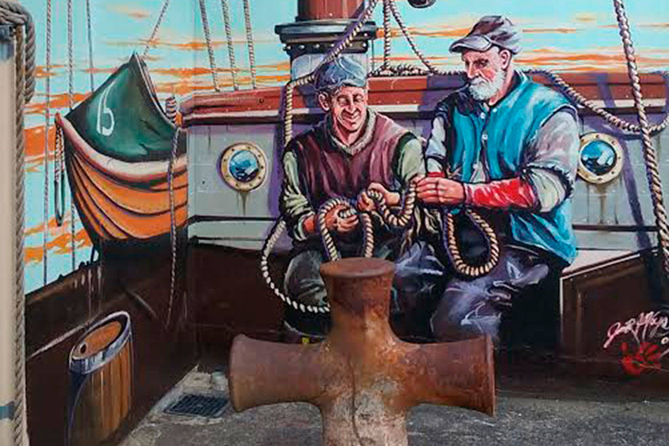 Detail from the Poulsbo Maritime Museum’s exterior. (Ian A. Snively/Kitsap News Group)