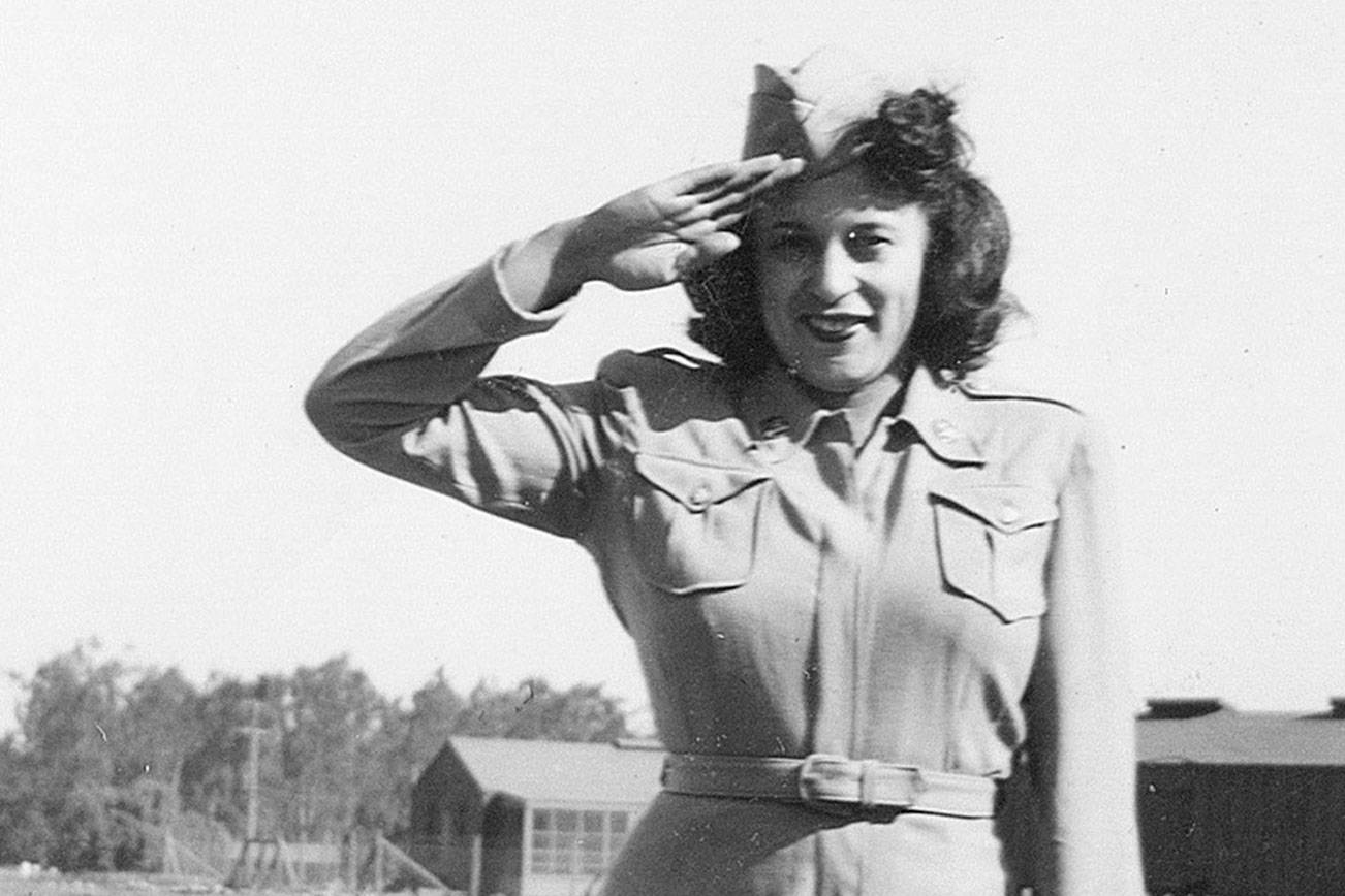 Evelynne Beatrice Gemmell in uniform during World War II. At 93, she was the Suquamish Tribe’s oldest veteran. (Courtesy Gemmell family)