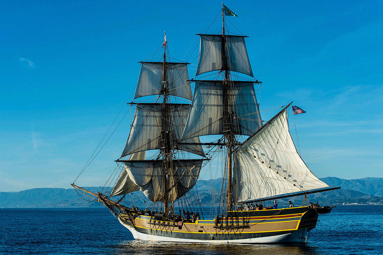 Lady Washington under sail.                                Rick Horn/Grays Harbor Historical Seaport