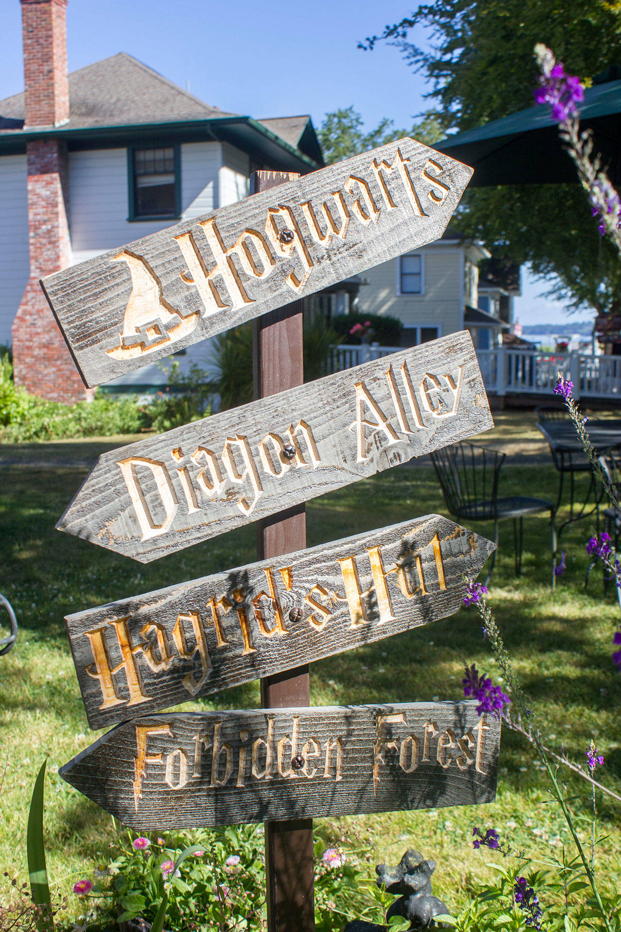 Mrs. Muir’s House tea room and side garden will be used for the Harry Potter birthday bash, July 30. (Sophie Bonomi/Kitsap News Group)
