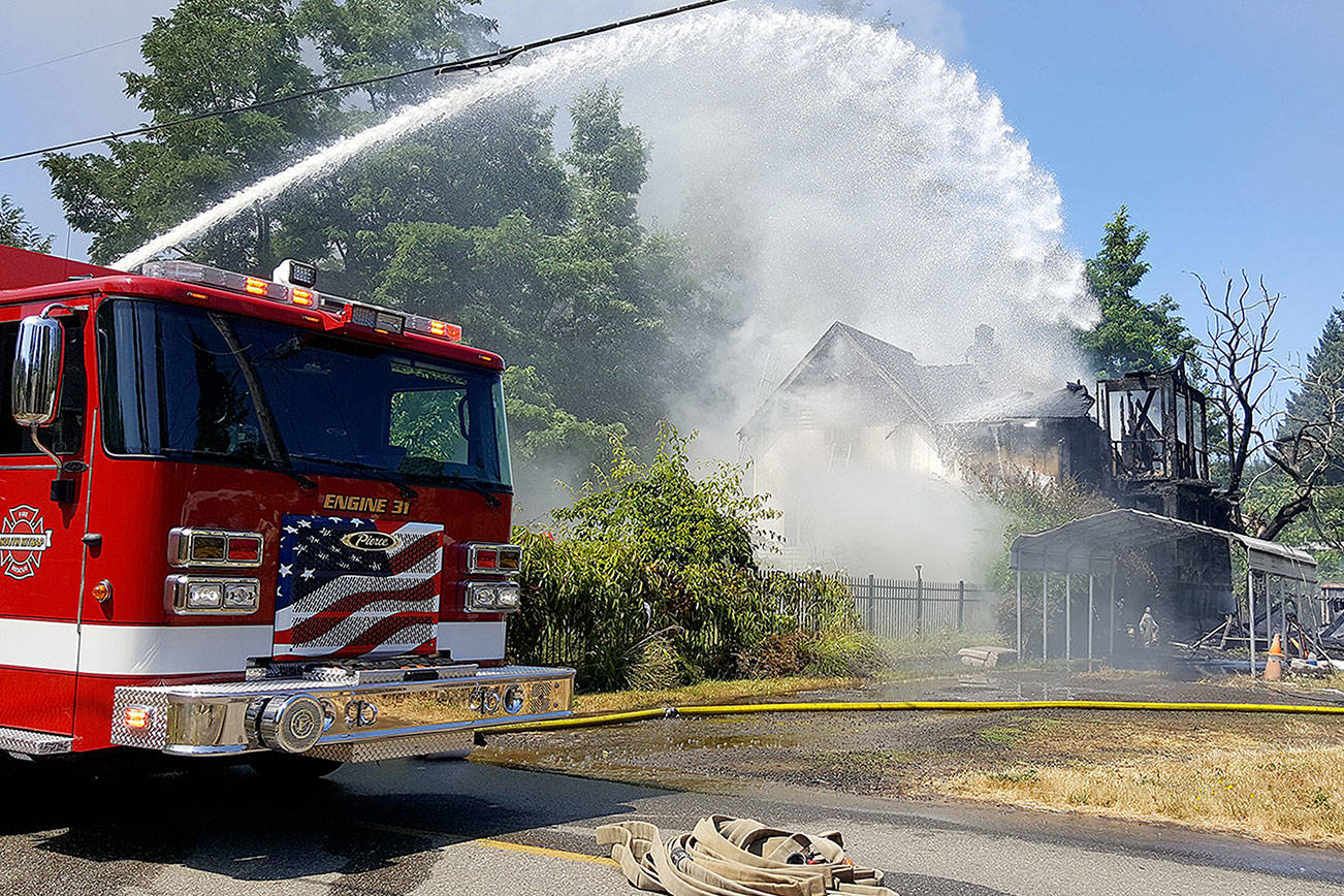 Port Orchard house destroyed by fire; no injuries reported