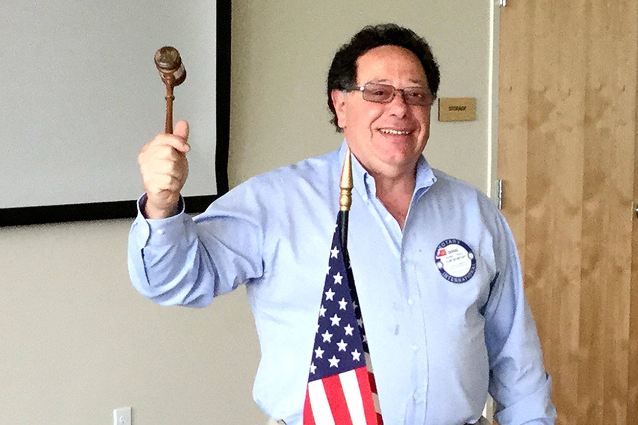 Doug Hallock was installed as President of the Kingston-North Kitsap Club for the Rotary year 2017-18 on June 30. (Ron Carter / Contributed)