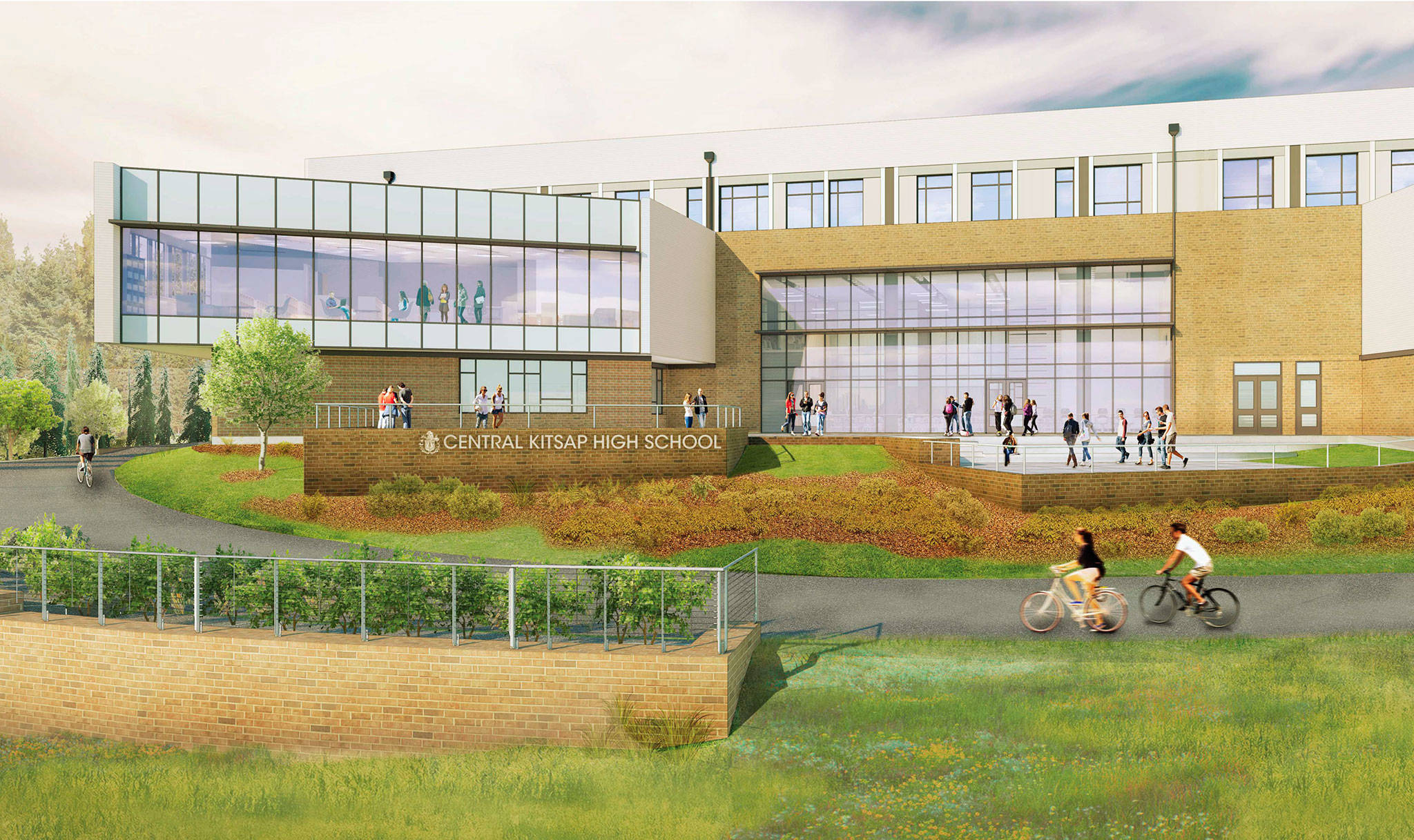Concept art for the new Central Kitsap High and Middle School campus.                                Courtesy CKSD