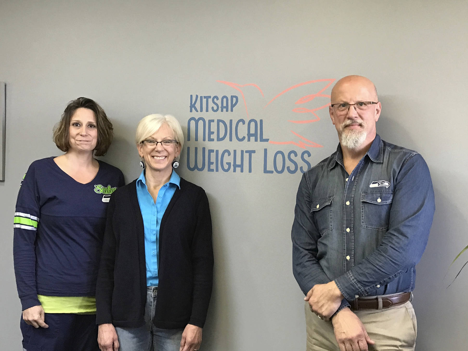 From left, Susanna Molina, Dr. Ellen K. Stehouwer, and Jason Mange of Kitsap Medical Weight Loss. Leslie Kelly/Kitsap News Group