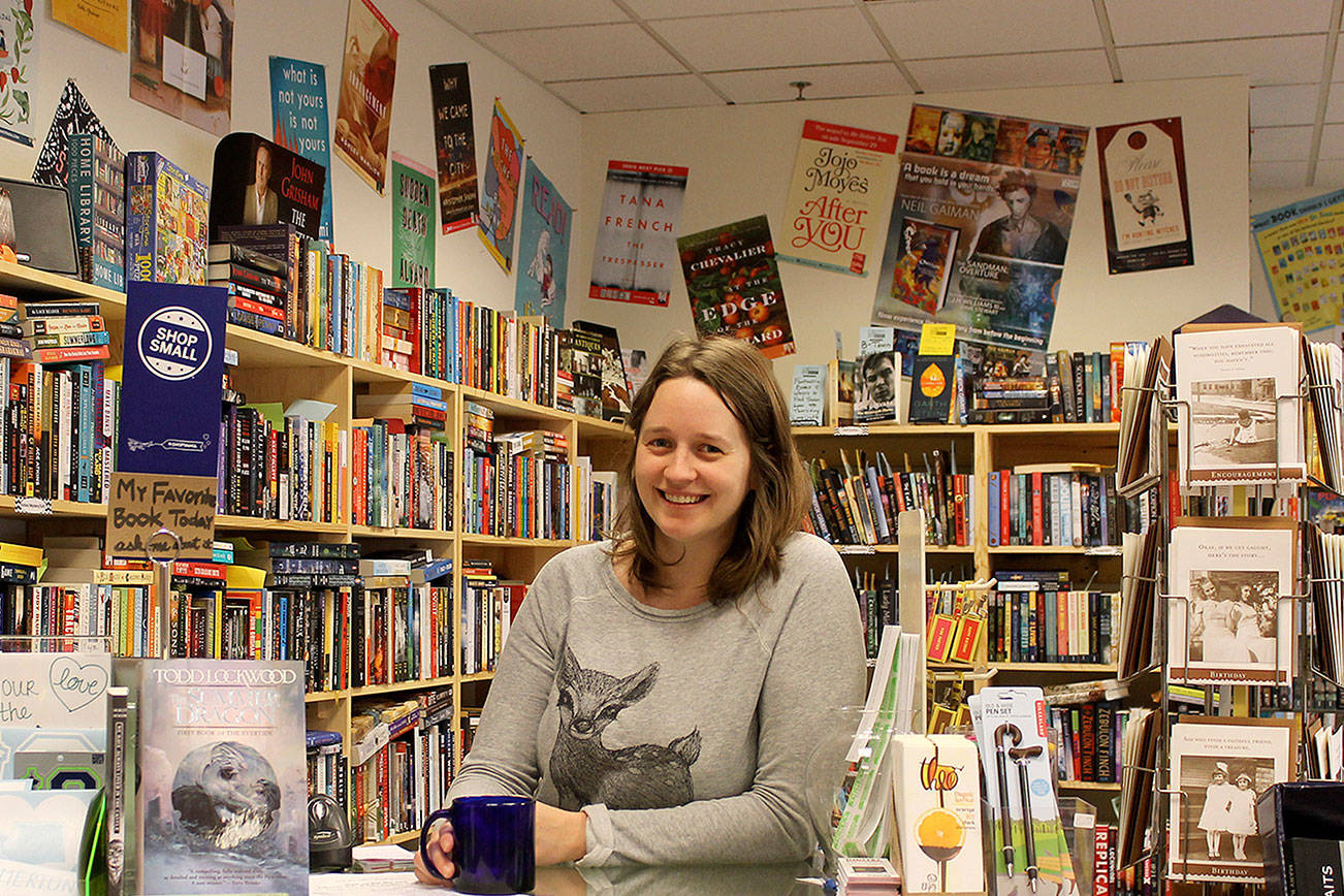 Kate Daniels, manager of the Bremerton branch of Liberty Bay Books, says Small Business Saturday is “is a time of coming together.” Liberty Bay Books in Bremerton and Poulsbo is hosting local authors throughout Nov. 25, Small Business Saturday.                                Michelle Beahm / Kitsap News Group file photo