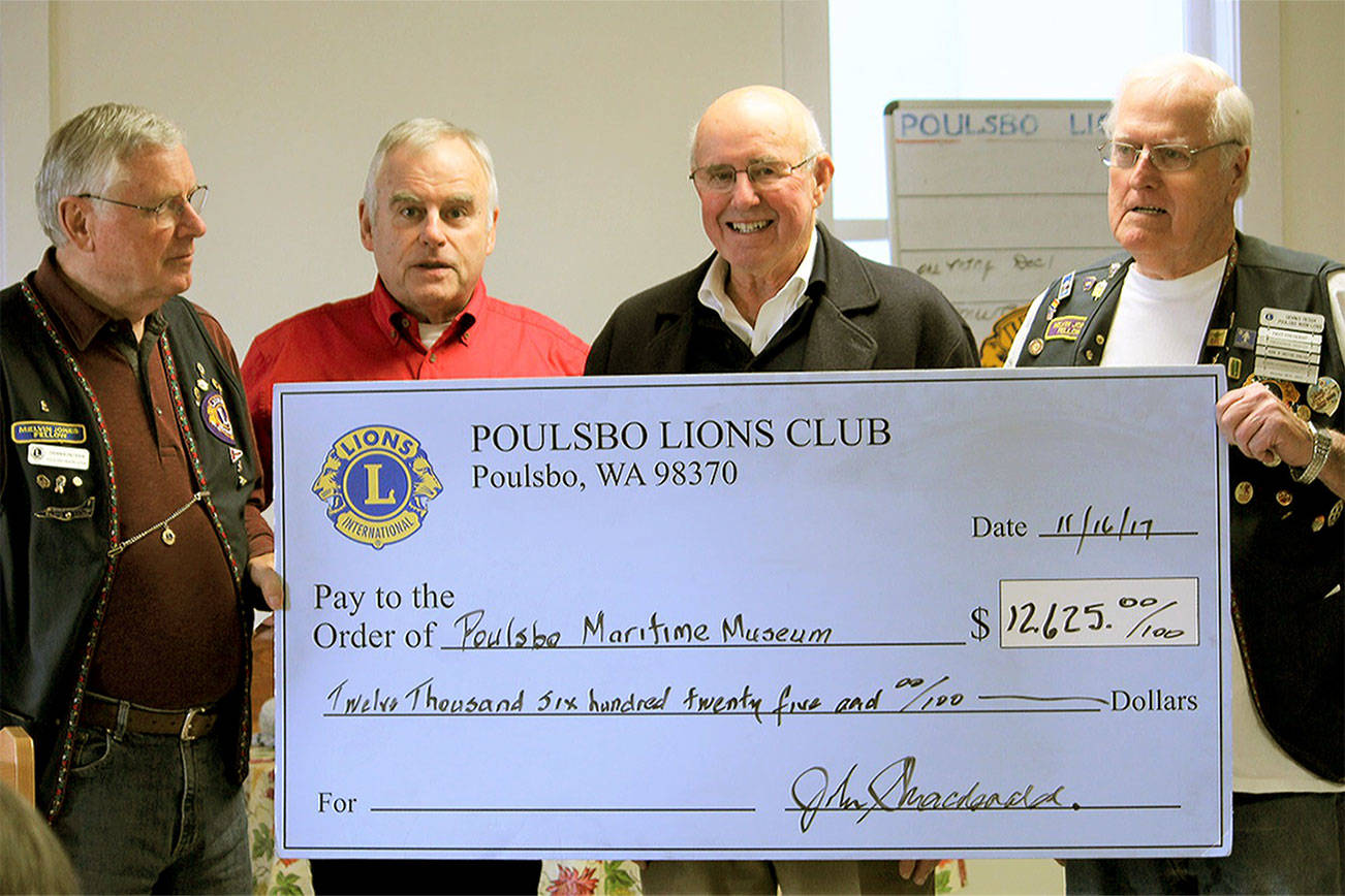 Poulsbo Lions donate $12K to Maritime Museum | Season of Giving