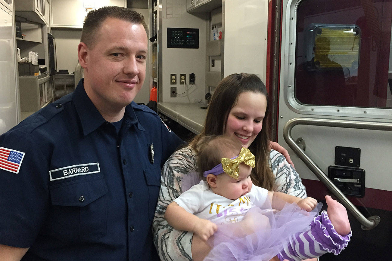 Baby born in ambulance during snowstorm celebrates first birthday