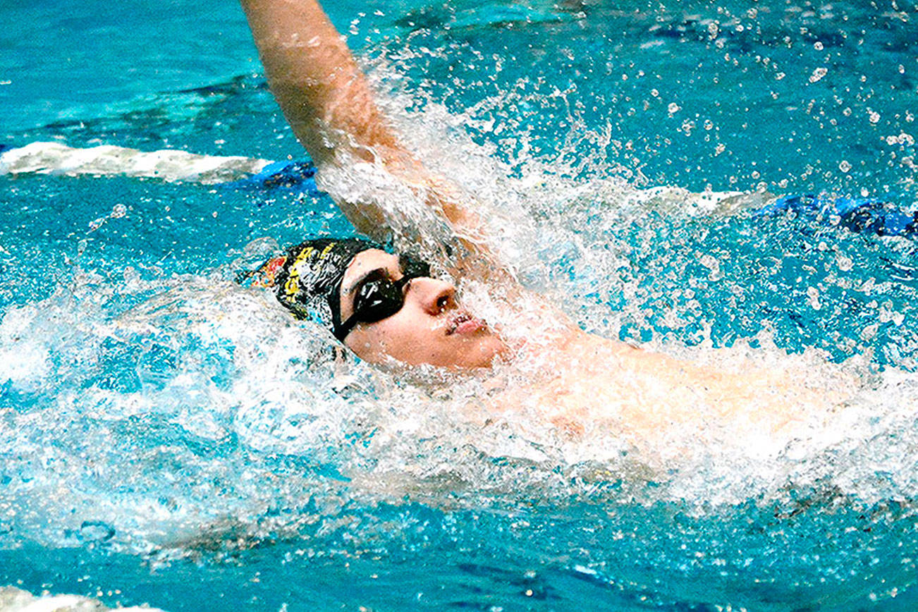 Kingston’s Aron Markow won the 100 breaststroke in 58.65 and is one of four Kingston Ironmen this season. (Kitsap News Group file photo)