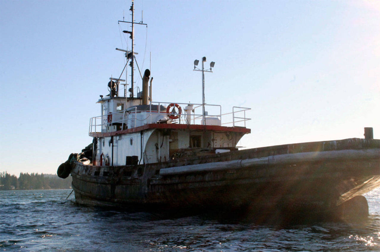 Webb’s 94-foot tugboat “Victory” still resides in liberty bay. Nick Twietmeyer | Kitsap News Group