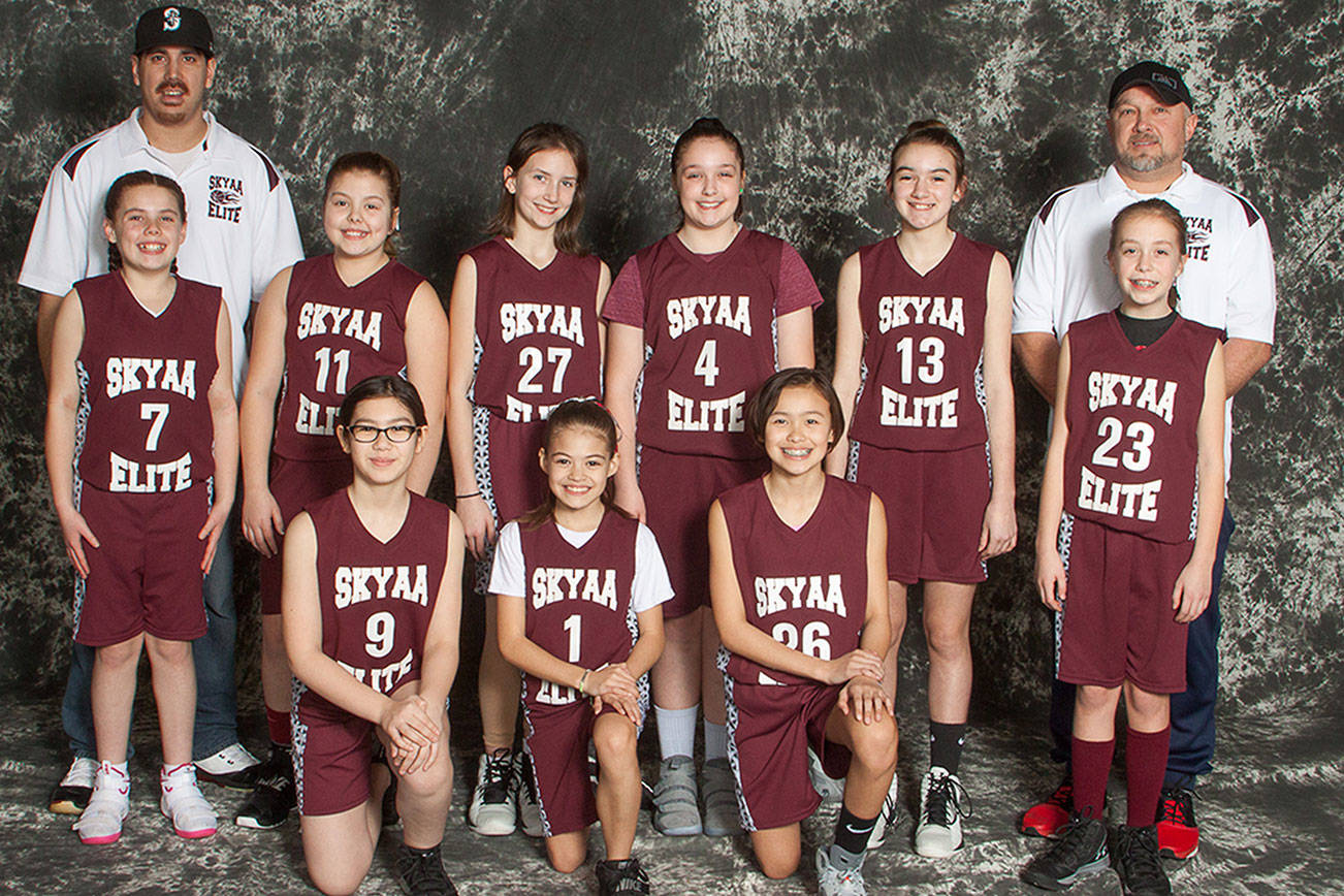 Courtesy photo                                Top Row: Coach James Brady, Mika Brady, Allison Thompson, Faith Potter, Rowan Frazier, Reese Orser, Sierra DeFevers, Coach Jamie DeFevers. Bottom row: Dorothy Sanders, Leah Toyama-Ferguson, Sayuri Penaranda.