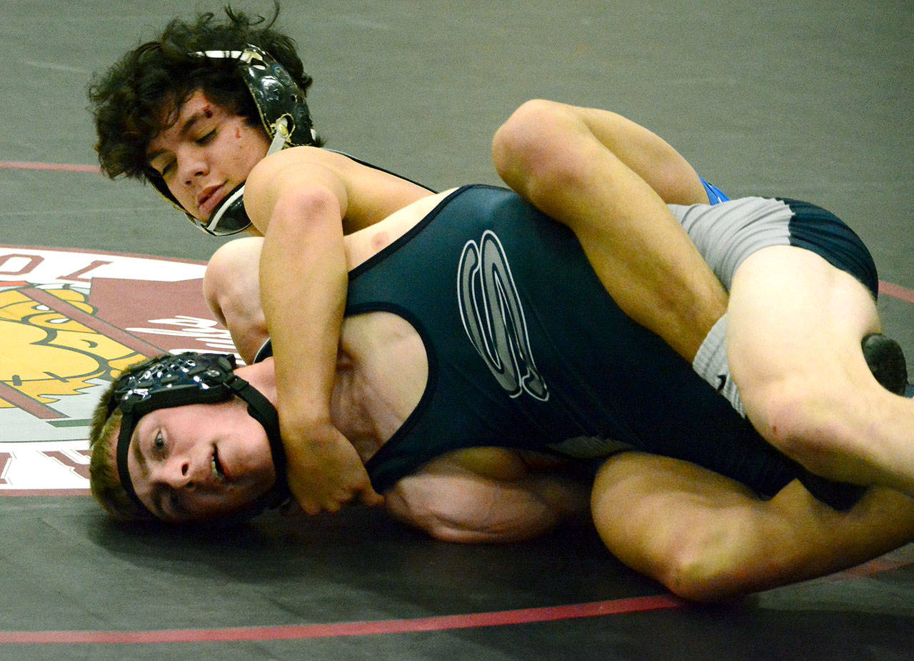 Olympic’s Alec Acfalle was named the Olympic League MVP. He finished second in his weight class in the state tournament this year. (Mark Krulish/Kitsap News Group)