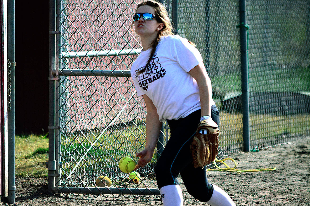 Statia Cermak, who recently gave a verbal commitment to UNLV, leads the South Kitsap pitching staff. (Mark Krulish | Kitsap News Group)