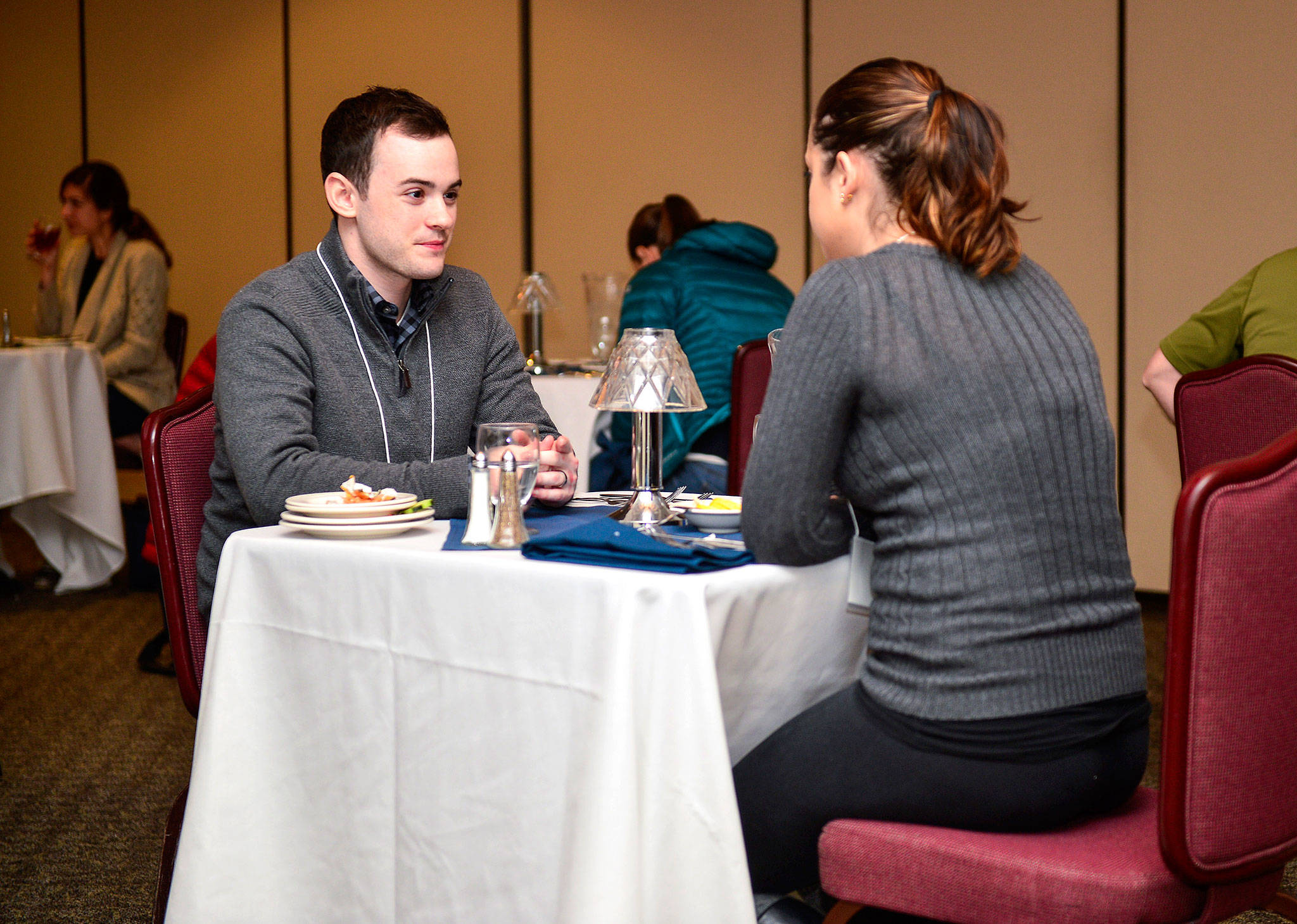 &lt;em&gt;Personnel Specialist 2nd Class Nicholas Wozniak, from Orlando, Florida, assigned to the aircraft carrier USS Nimitz (CVN 68), eats lunch with his wife at a Chaplains Religious Enrichment Development Operation marriage enrichment workshop on March 24.&lt;/em&gt;                                Mass Communication Specialist Seaman Greg Hall / U.S. Navy