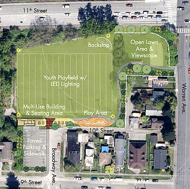 &lt;em&gt;Concept art of the recommended upgrades to the Warren Avenue Playfield.&lt;/em&gt; City of Bremerton