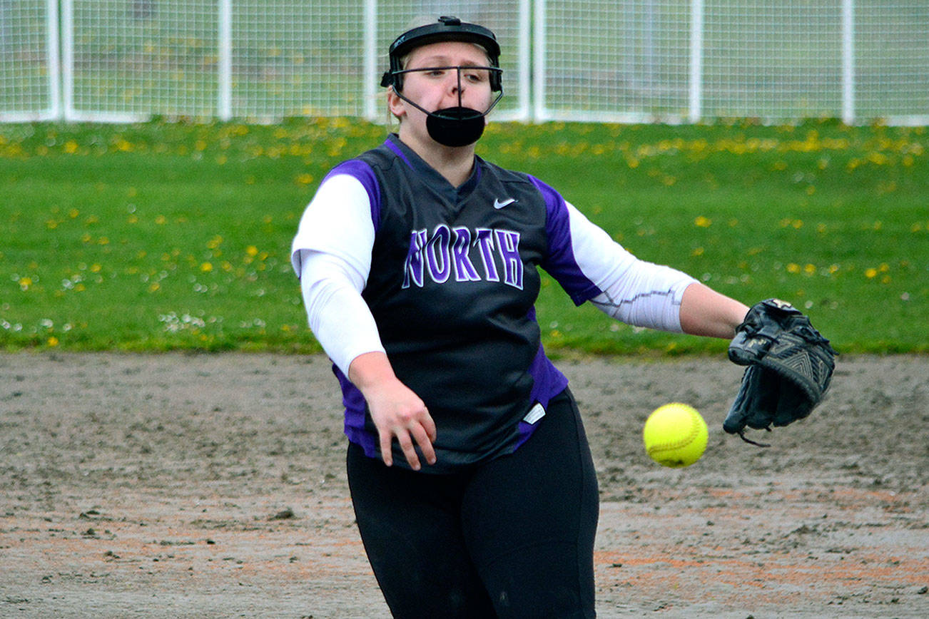 Mackenzie Wagner pitched five innings for North Kitsap and allowed just one run on four hits while striking out four. (Mark Krulish/Kitsap News Group)