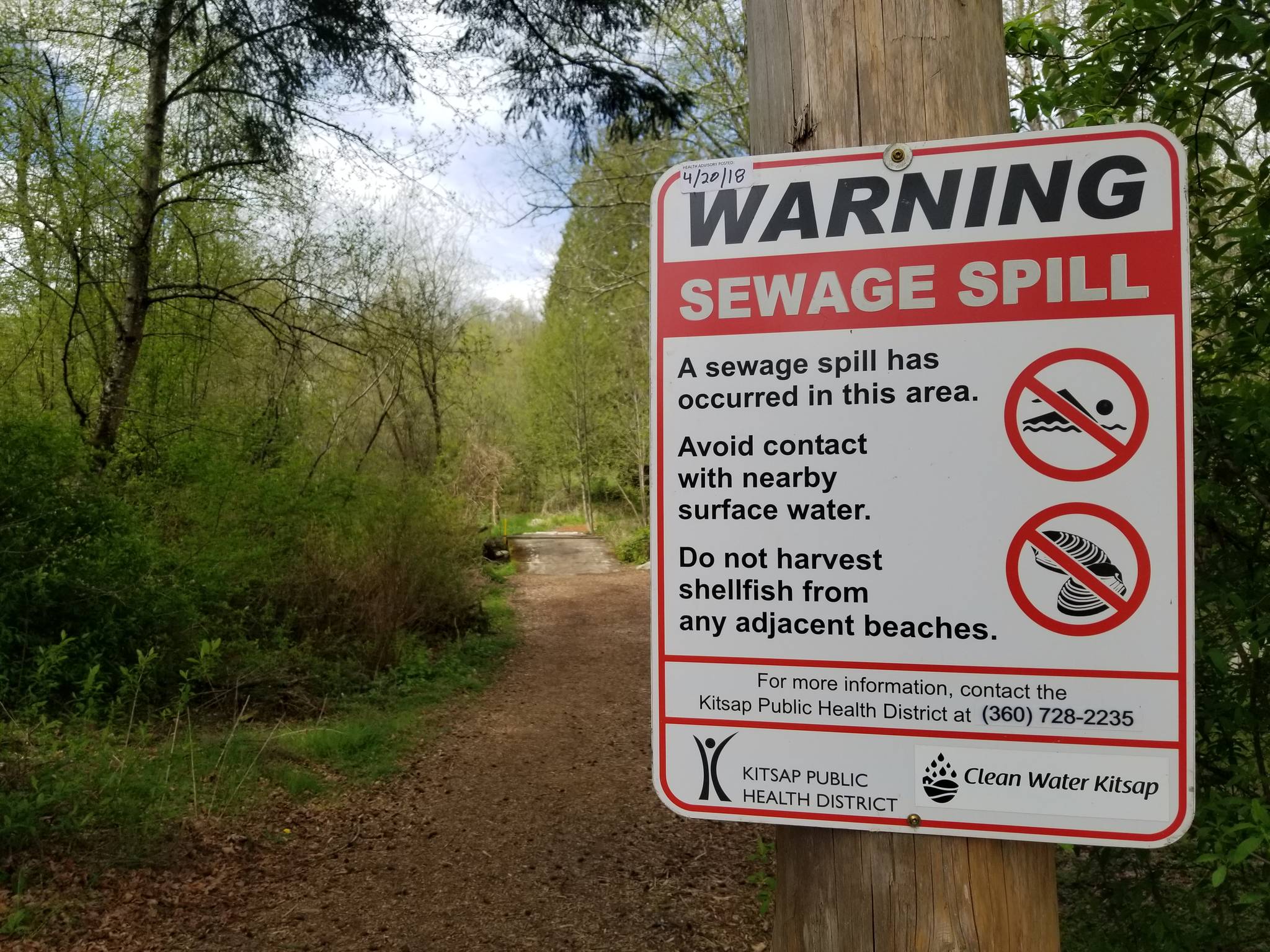 No-contact advisory issued for Dogfish Creek due to sewage spill