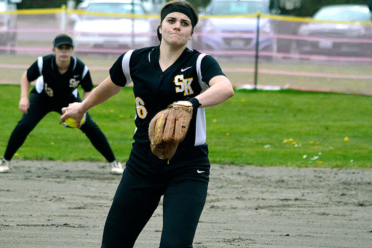 Mark Krulish | Kitsap News Group                                Statia Cermak pitched seven innings and gave up three unearned runs while striking out three.