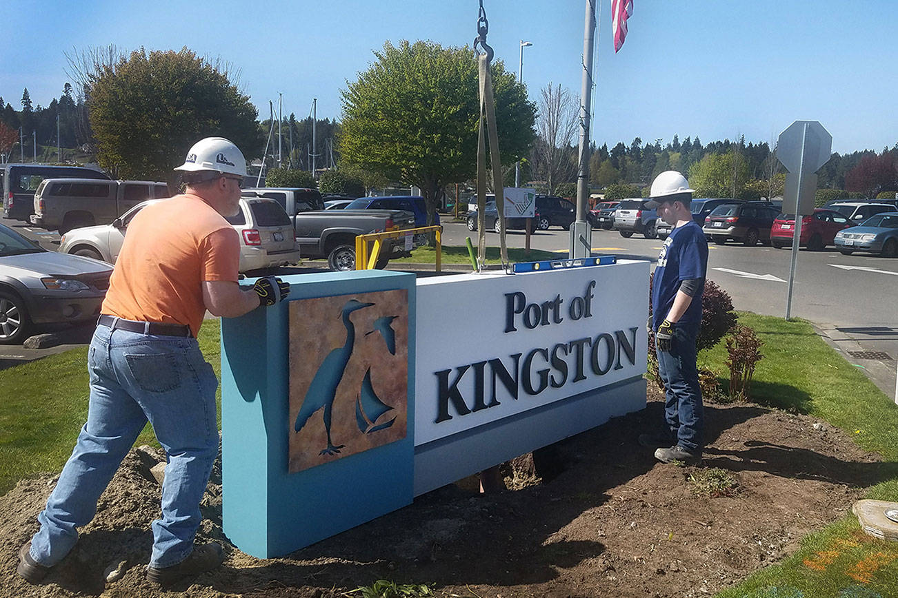 New Port sign replaces one destroyed by hit-and-run driver