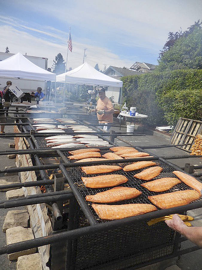 The salmon bake event has been a Manchester community tradition for 49 years. (Friends of the Manchester Library photo)