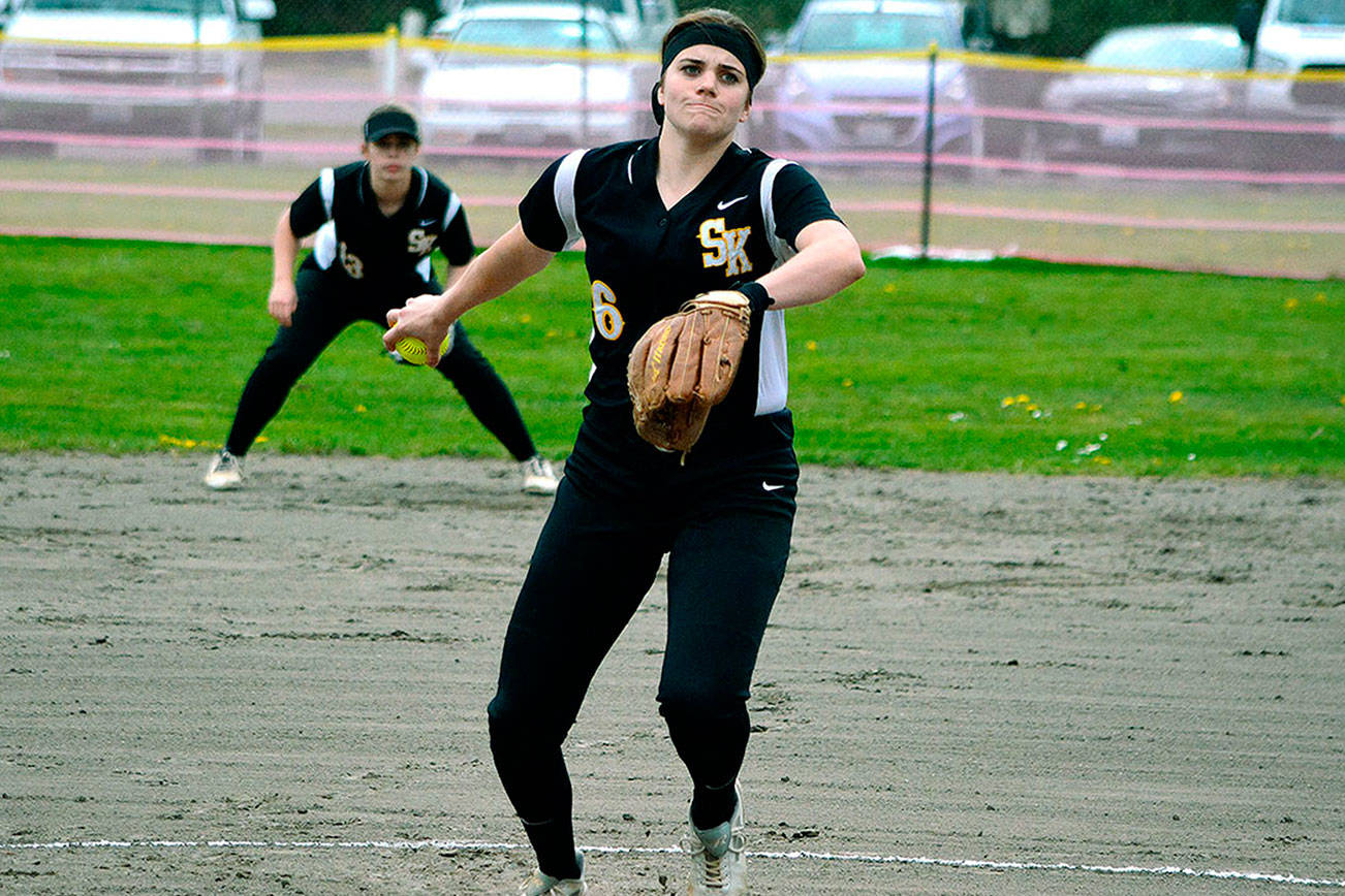 Statia Cermak is a first-team all-state pick in class 4A. She batted .574 with five home runs, 16 doubles and 25 RBI. Cermak also pitched 22 2/3 innings and struck out 30 batters with a 1.85 ERA. (Mark Krulish/Kitsap News Group)