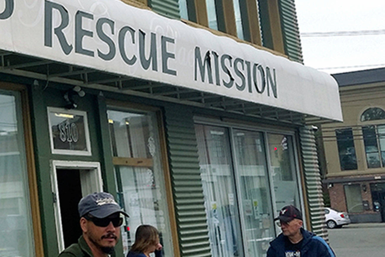 View of the front of Kitsap Rescue Mission. (Tyler Shuey/Kitsap News Group)