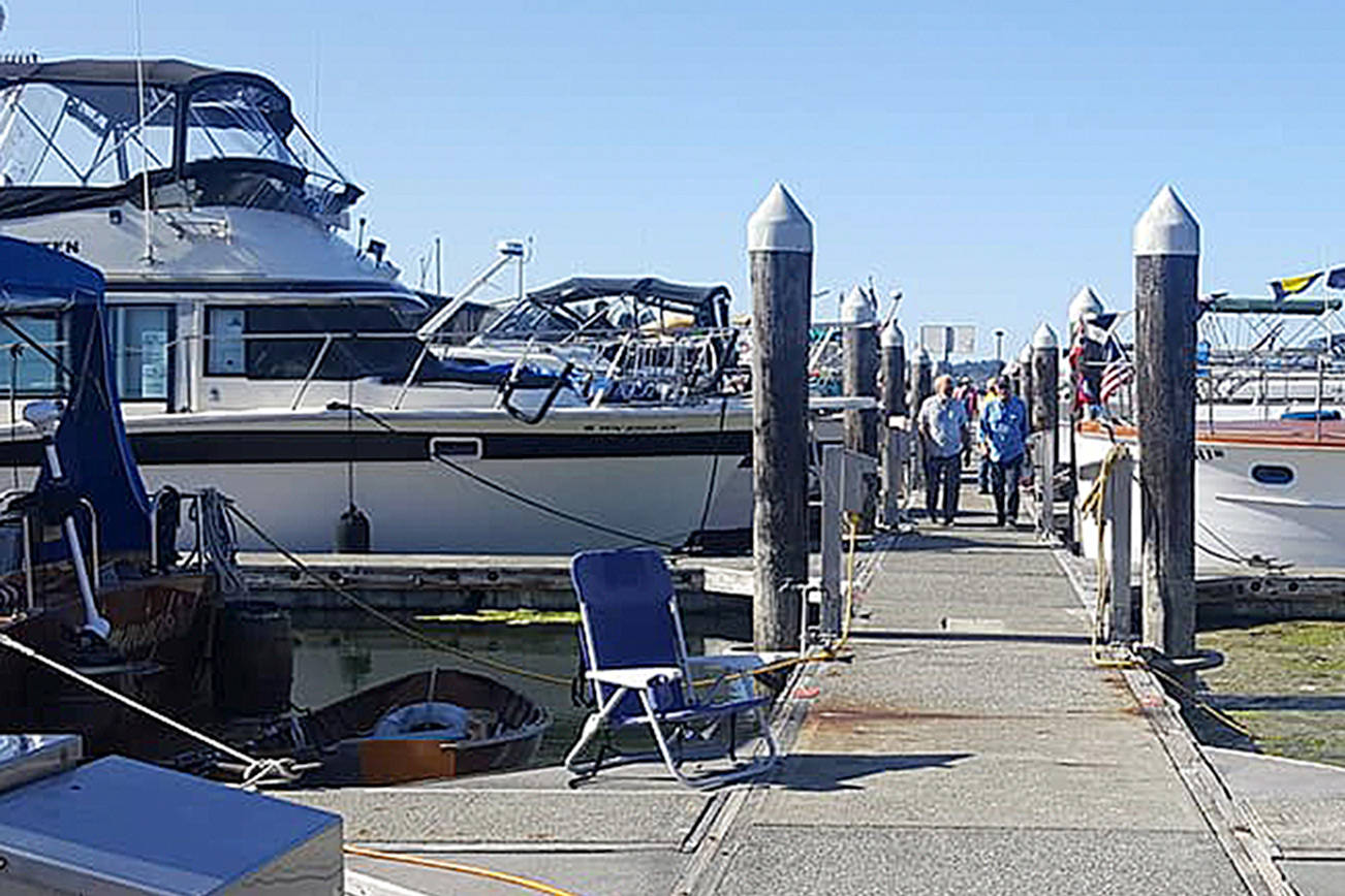 Champagne, anyone? Chris Craft wooden boats bring elegance to marina