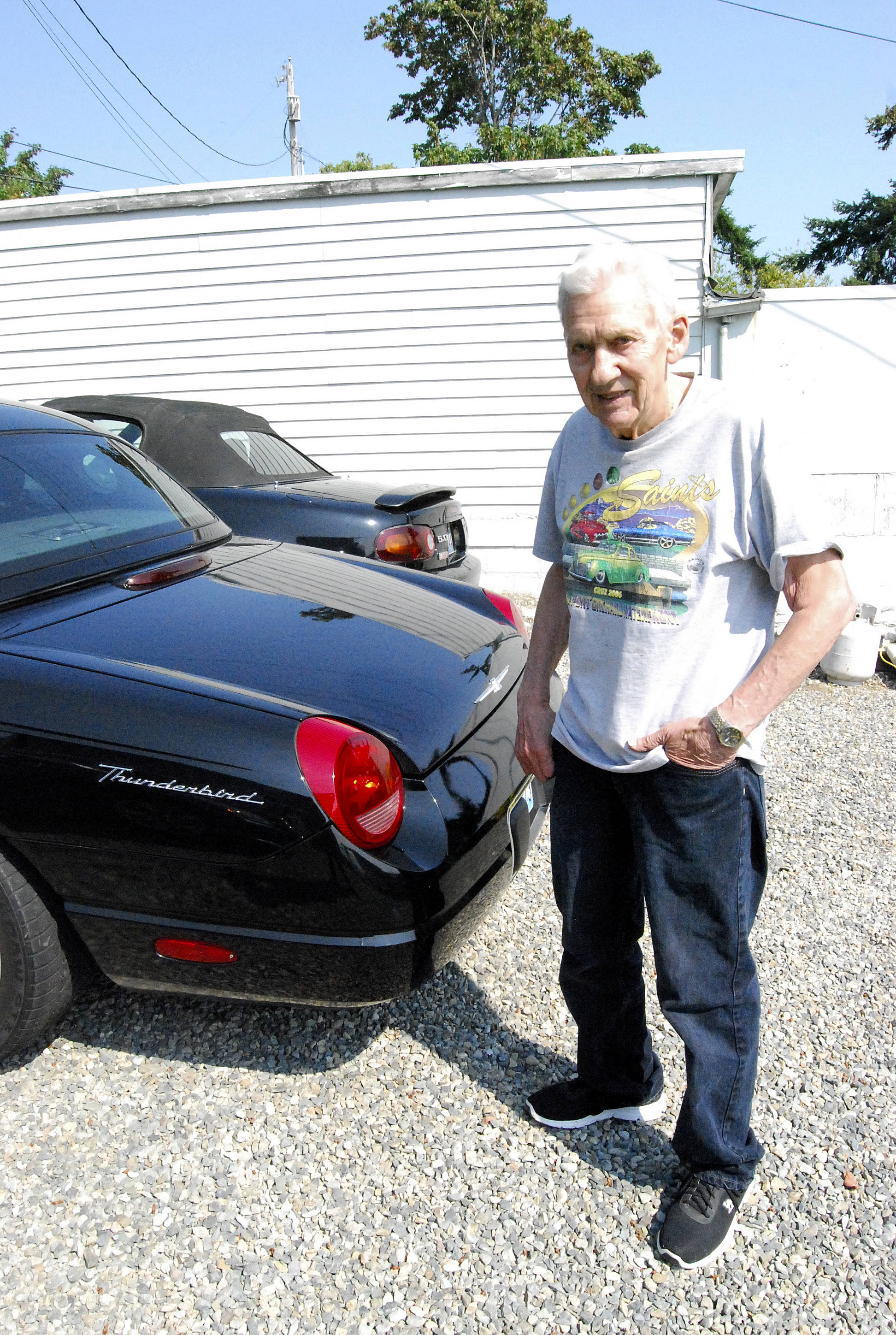Bob Smith | Independent                                John Winters, who is a longtime car fan and a charter member of the South Kitsap-based Saints Car Club, plans to show off his gorgeous black 2002 Ford Thunderbird at the CRUZ Car Show Aug. 12.