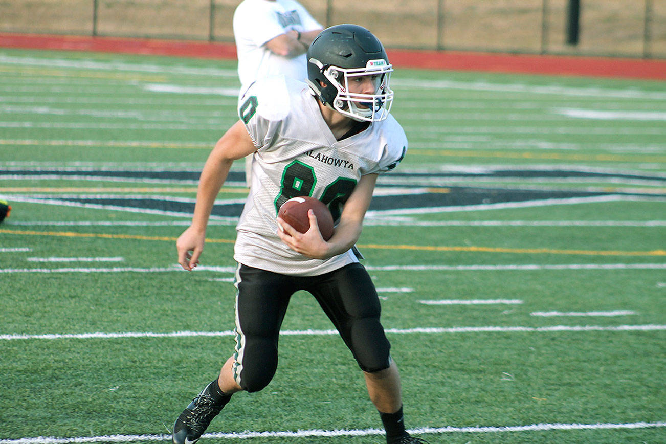 Senior wide receiver/defensive back Jacob Keppert is one of many key players for the Eagles this season. (Mark Krulish/Kitsap News Group)