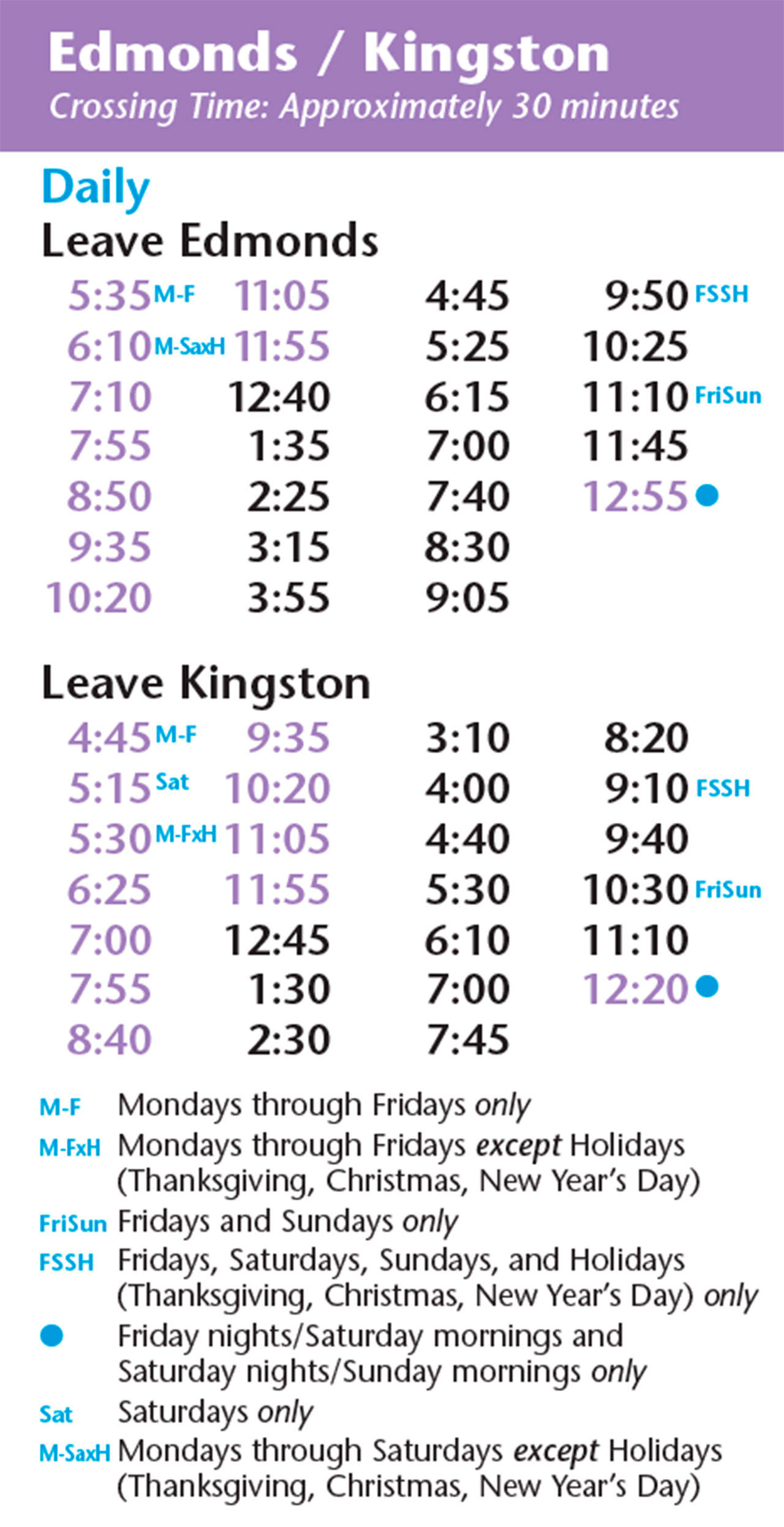 Changes coming to EdmondsKingston ferry schedule Kitsap Daily News